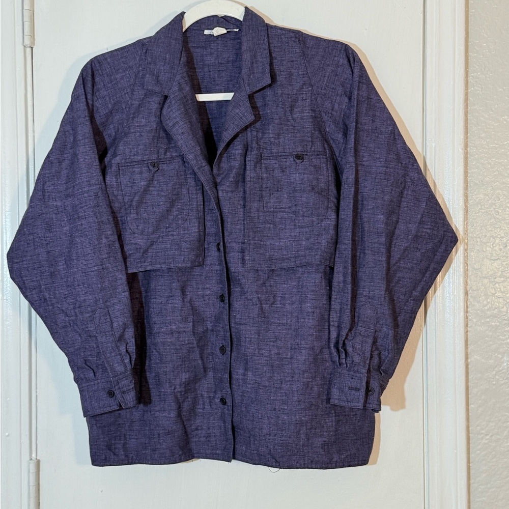 Vintage ACT III Indigo Blue Women Light Jacket Size 8